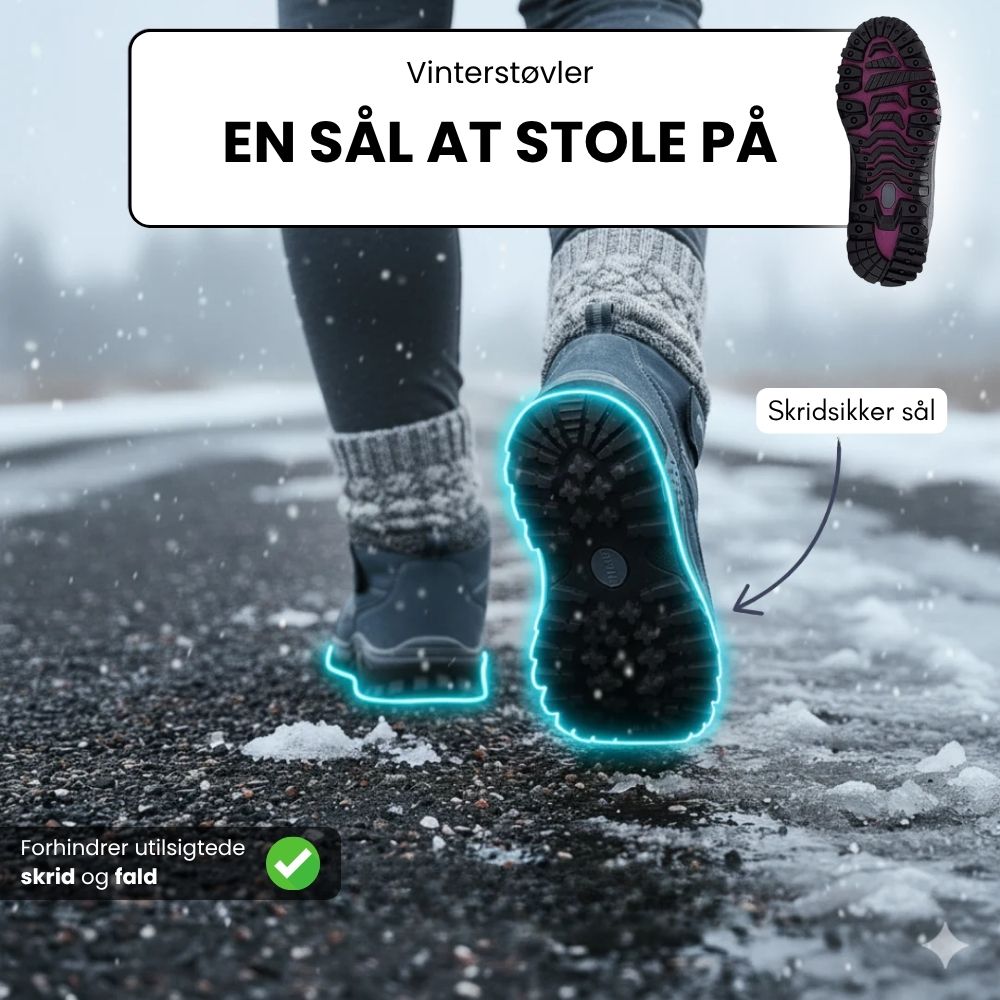 Vinterstøvler med skridsikker sål