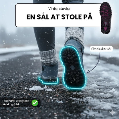 Vinterstøvler med skridsikker sål