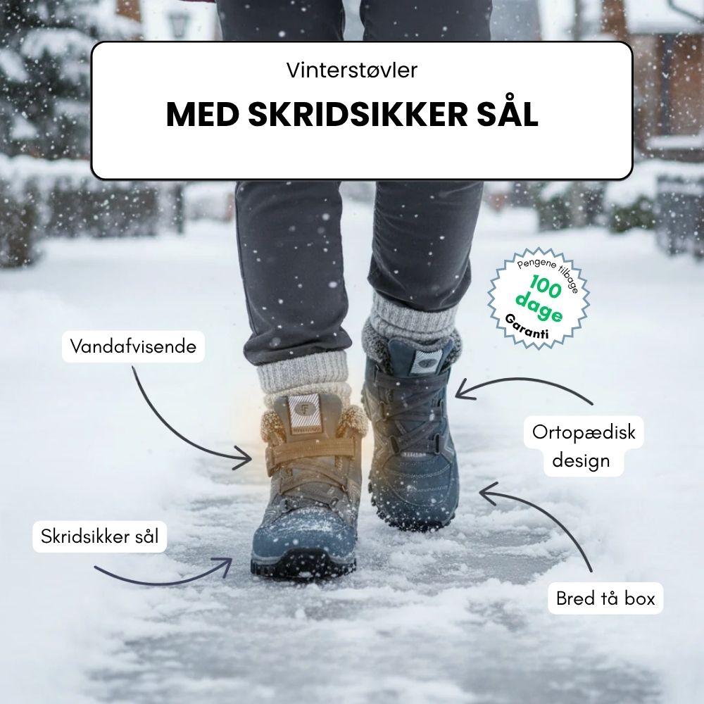 Vinterstøvler med skridsikker sål