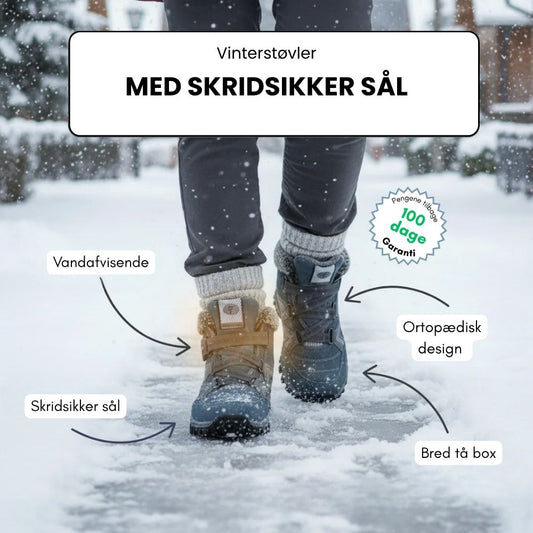 Vinterstøvler med skridsikker sål